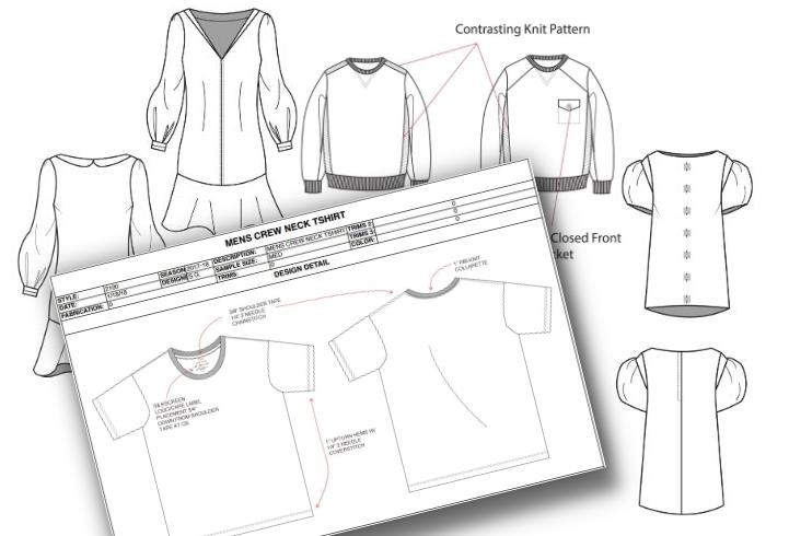 Tech pack for clothing production